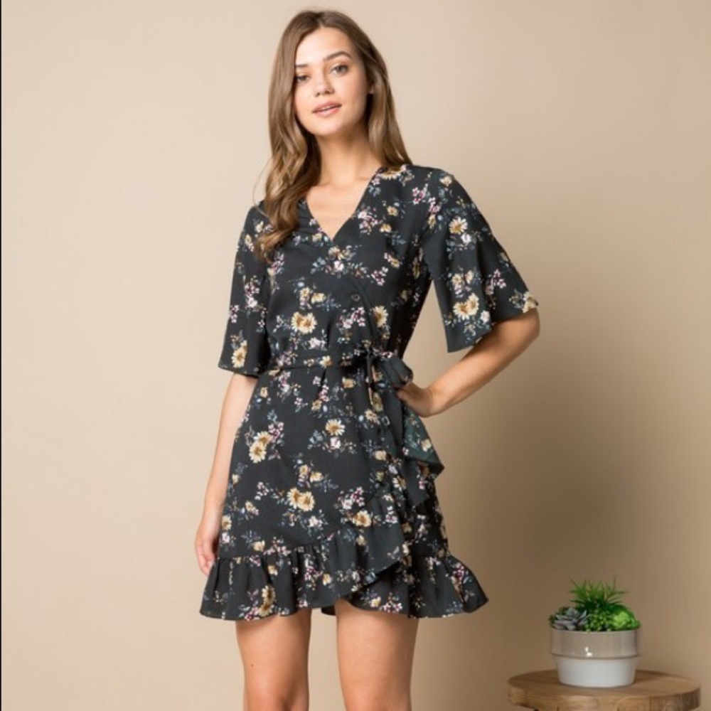 Floral Wrap Dress